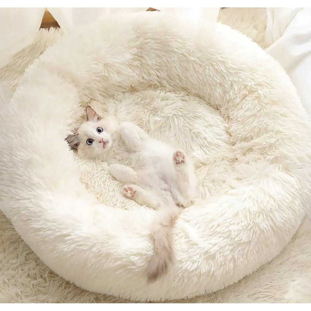 Washable Soft Plush Donut Cat and Dog Bed E569225