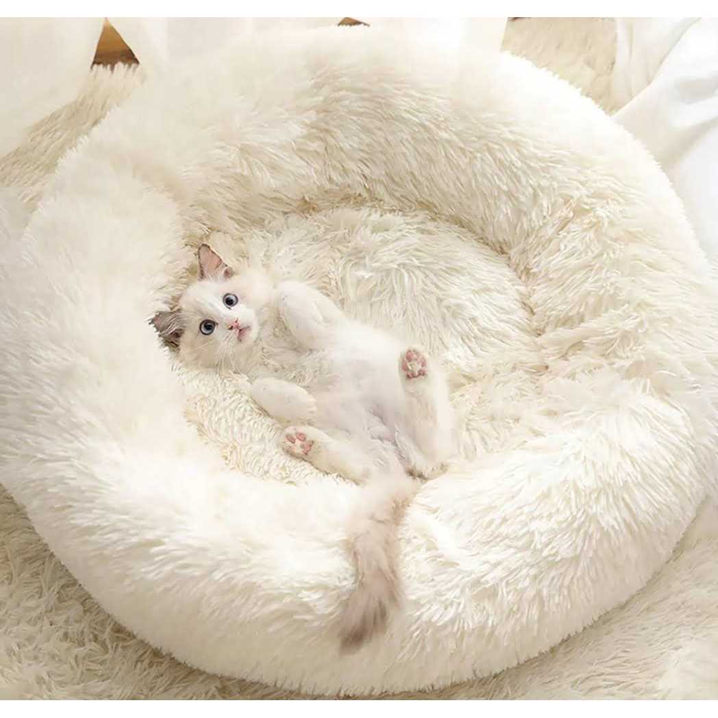 Washable Soft Plush Donut Cat and Dog Bed E569225