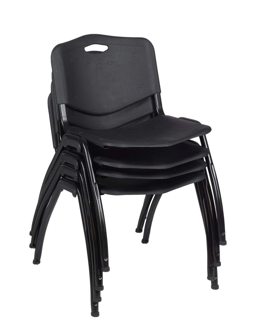 Round Breakroom Table & 4 Stack Chairs E4429