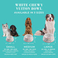 White BPA-Free Non-Skid Dog Bowls with Placemat, Case of 2 I1894