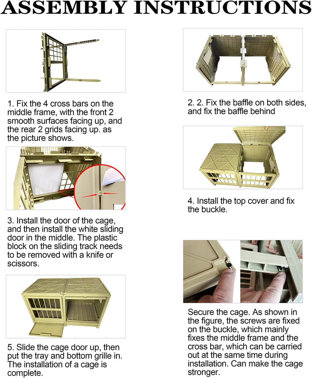 Pigeon Cage Plastic Bird Cage Nest Box Carrier Combination Package 32x18x18 Inch M891798