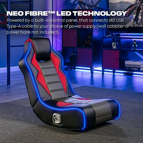 Foldable Bluetooth Audio Floor Chair with Headrest Mounted Speakers Z404546