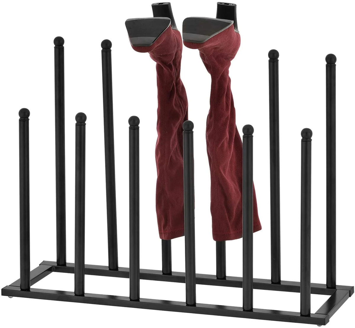 6-Pair Black Metal Boot Shoes Storage Rack X18815