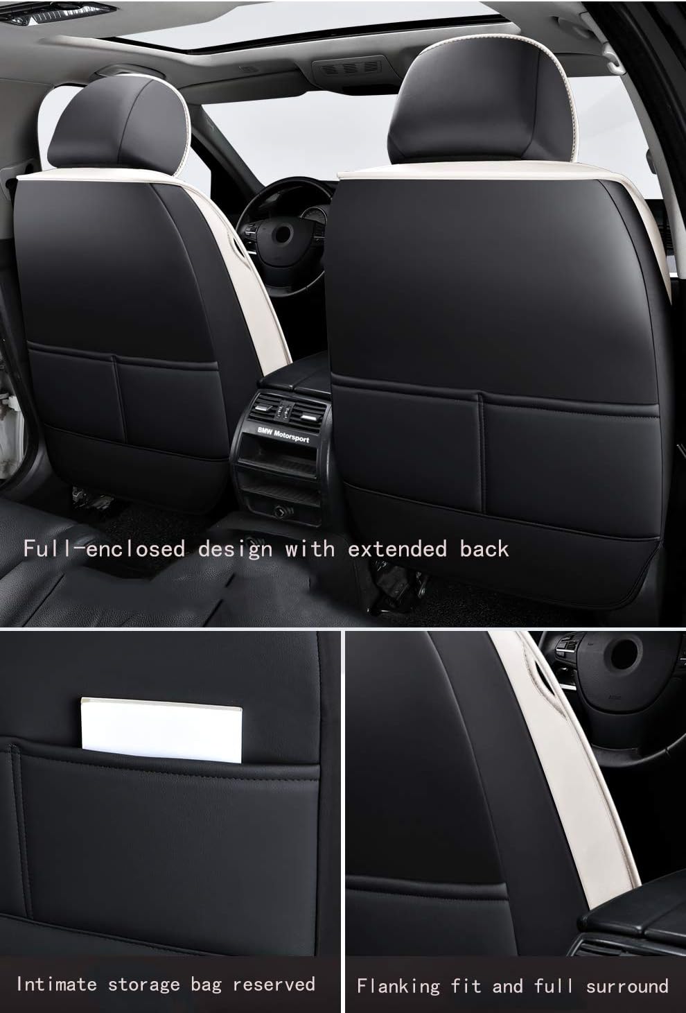 PU Breathable Leather Car Seat Cover 5-Seater G699