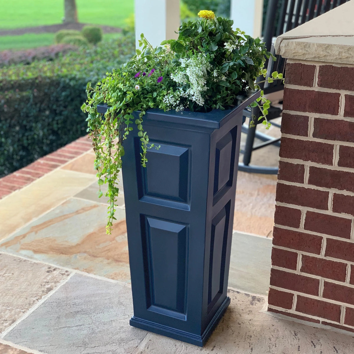 Neptune Blue Polyethylene Planter Z364