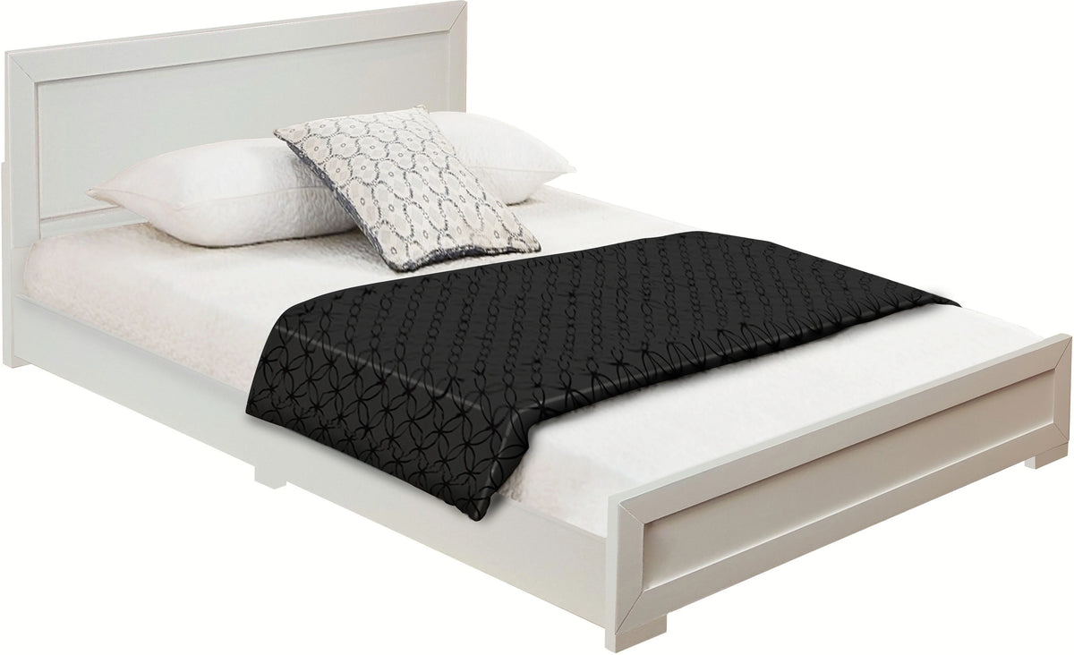 King Black Paneled Platform Bedroom Set Y279