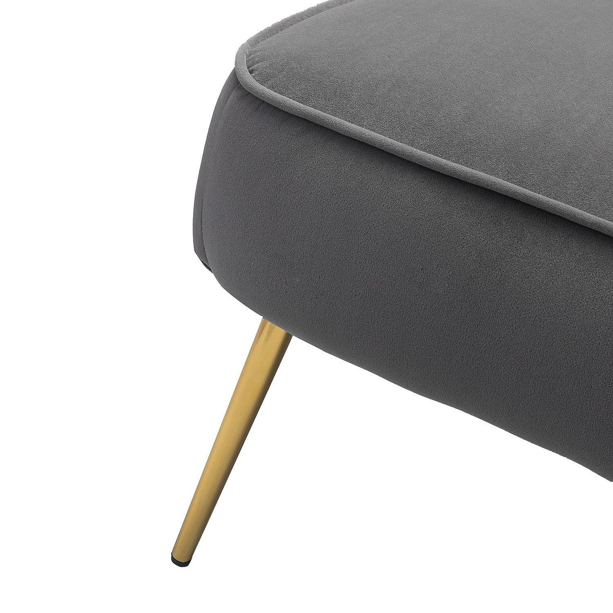 Grey Gold Legs Side Chair Set of 2 C214156