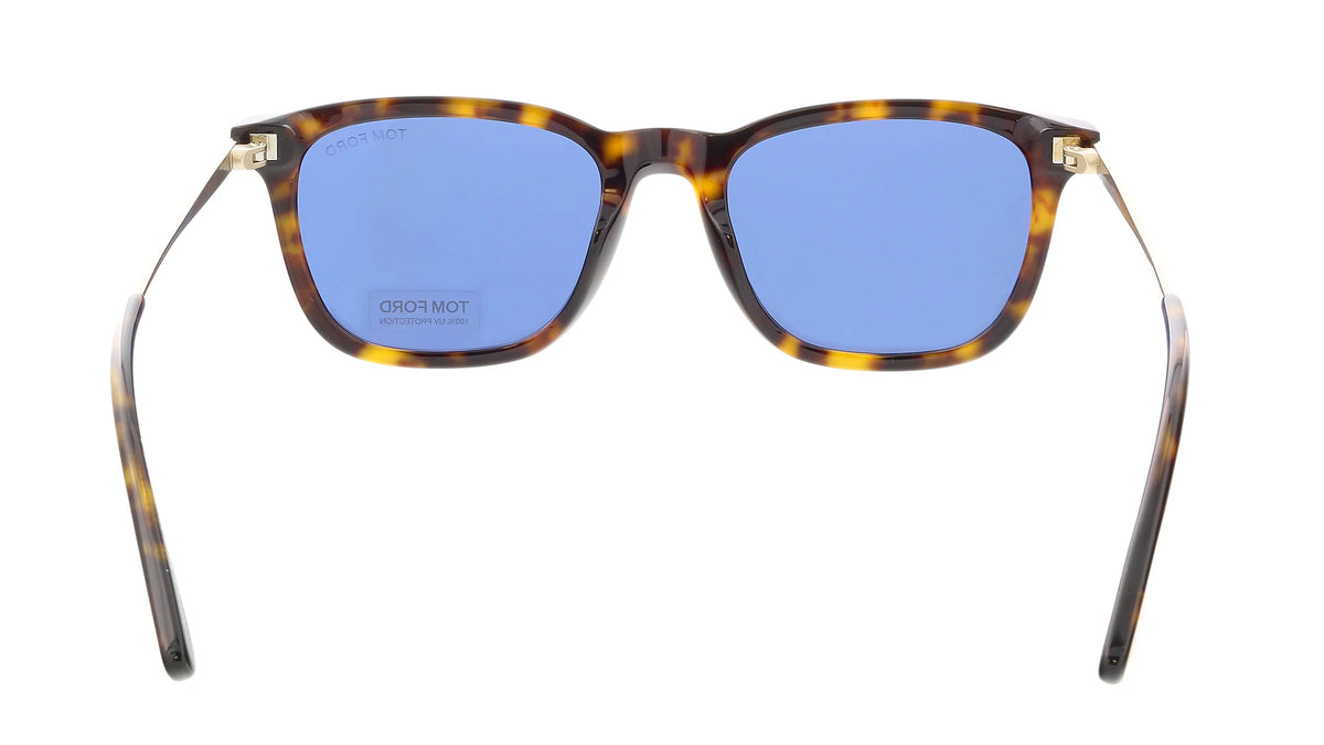 Dark Havana Rose Gold Blue 53 mm Sunglasses K515