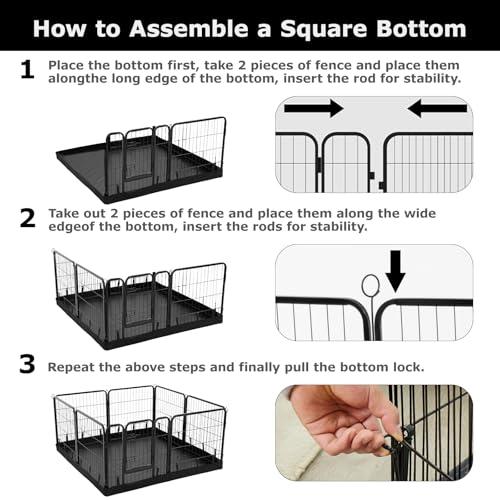 32" H 8 Panels Dog Playpen with Storage Bag E623