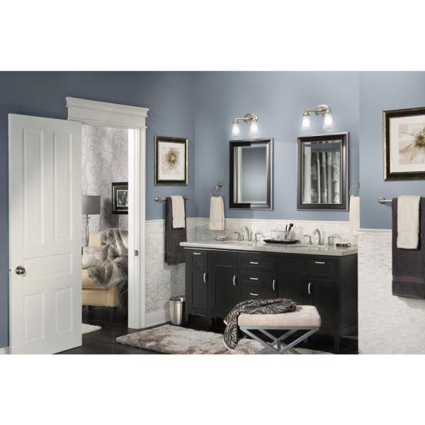 Brushed Nickel 4-Piece Bath Hardware Set with 24 in. Towel Bar A68539
