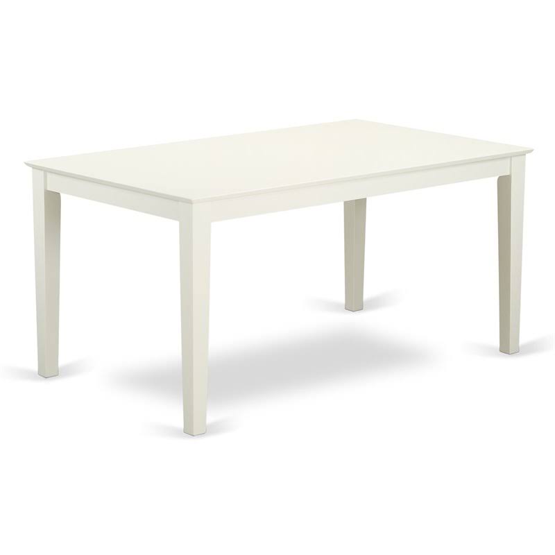 5pc White Rectangular 60 inch Table and 4 Chairs W4890