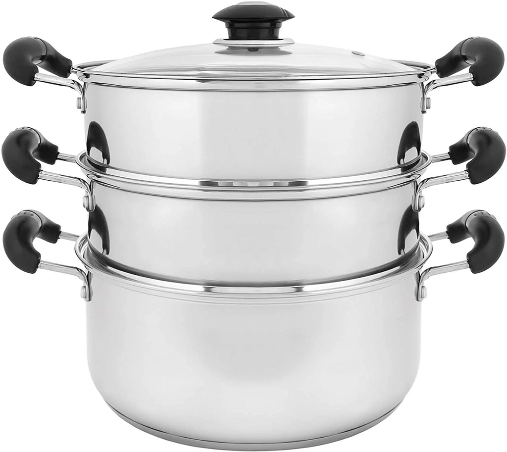 10" Stainless Steel 3 Tier Steamer Pot O405