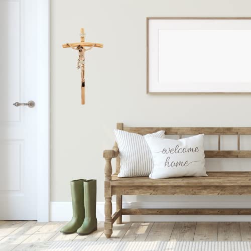 Large Wooden Crucifix with Resin Corpus, 24 inches A122