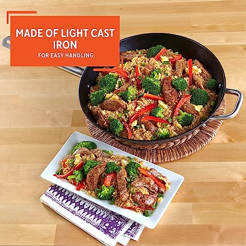 Light Cast Iron Wok 14" Black N110060