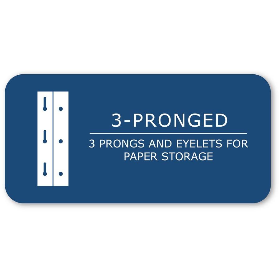 Black Embossed 2-Pocket Folders with Prongs, 25/Box J88447