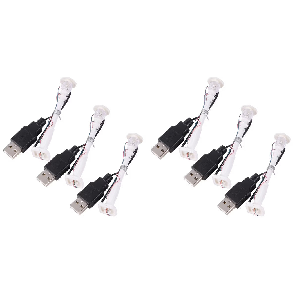 6 Pcs Mini LED White Roller Skates Toe Caps T436564