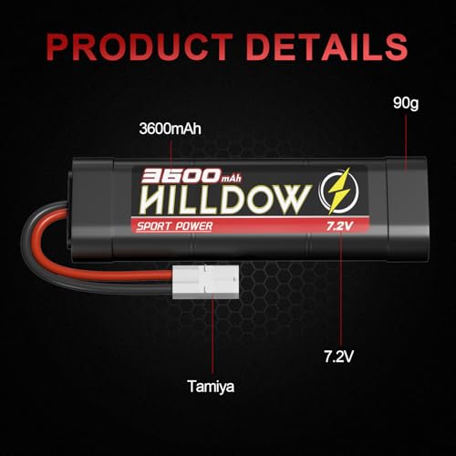 7.2V 3300mAh NiMH RC Battery 2 Packs N626650