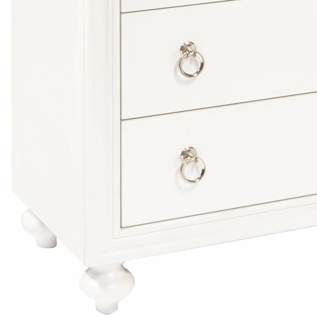 White Six Drawer Wood Chest X154