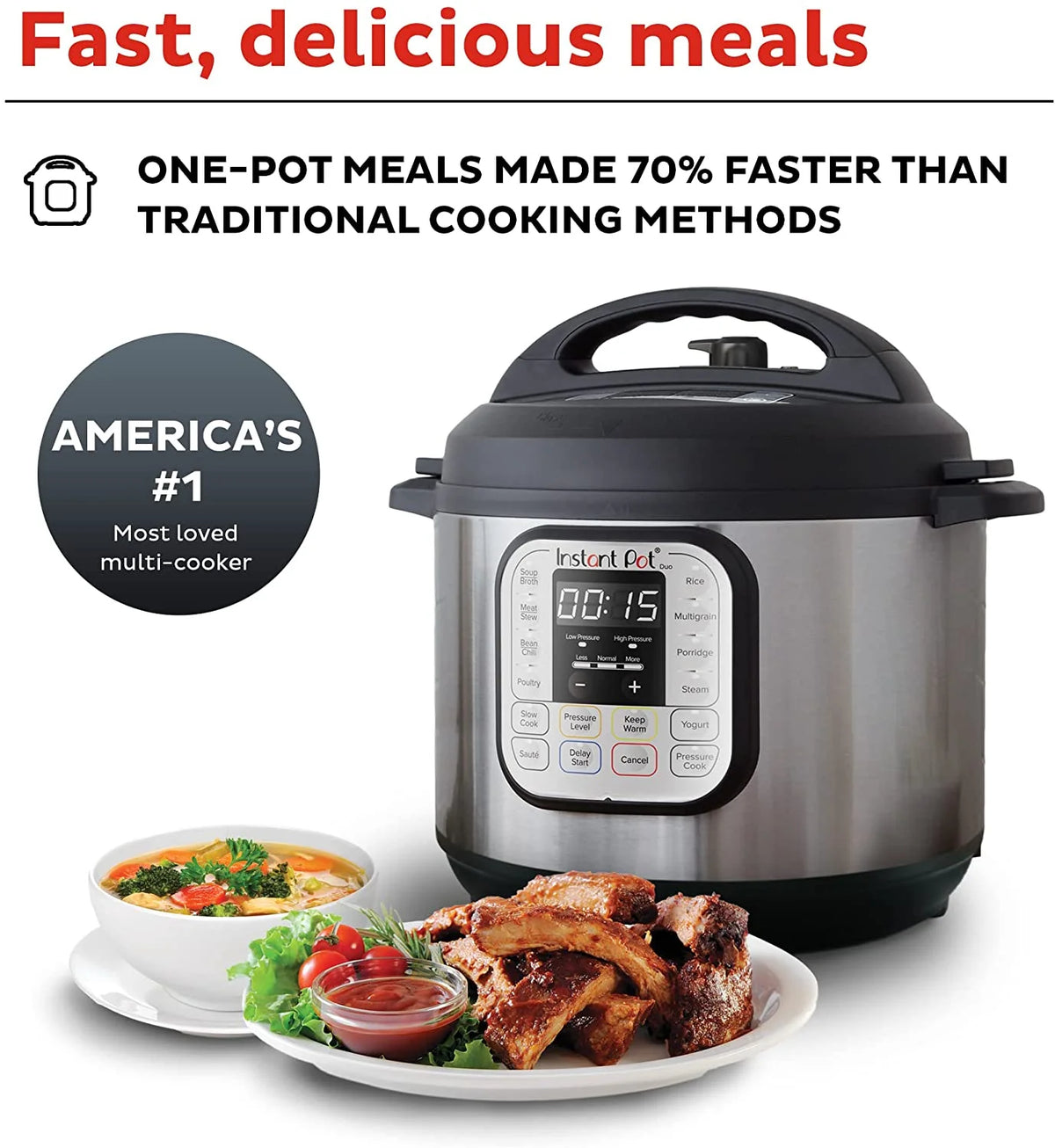 8 Qt Electric Pressure Cooker with Stainless Steel Inner Pot G734240