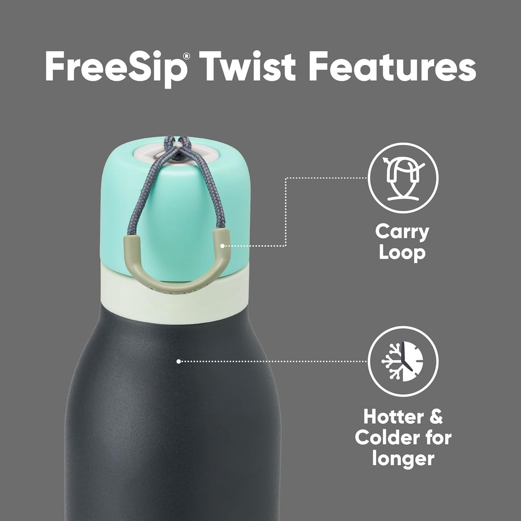 24 oz Insulated Stainless Steel Water Bottle and Bottle Brush Cleaner Set R994