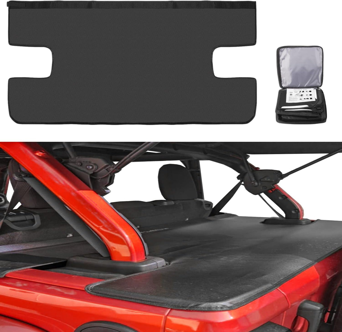 Black Vinyl Tonneau Cover 3 pcs I88809
