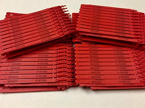 Red Plastic Seal Security with Print Progressive Numbering N935