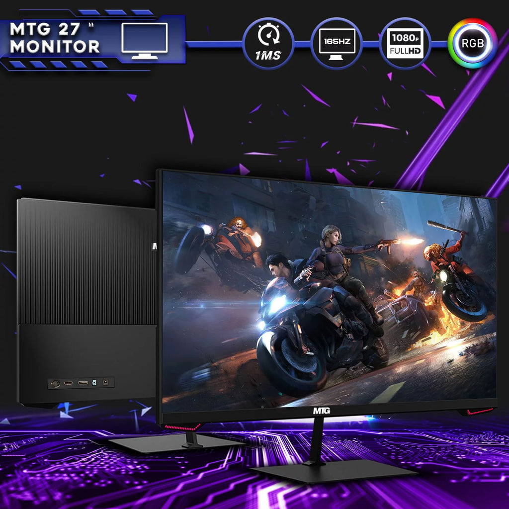 32GB RAM 1TB SSD 4TB HDD Intel i7 6th Gen GT 1030 27 Inch 165hz Gaming Monitor Refurbished Desktop PC J4799