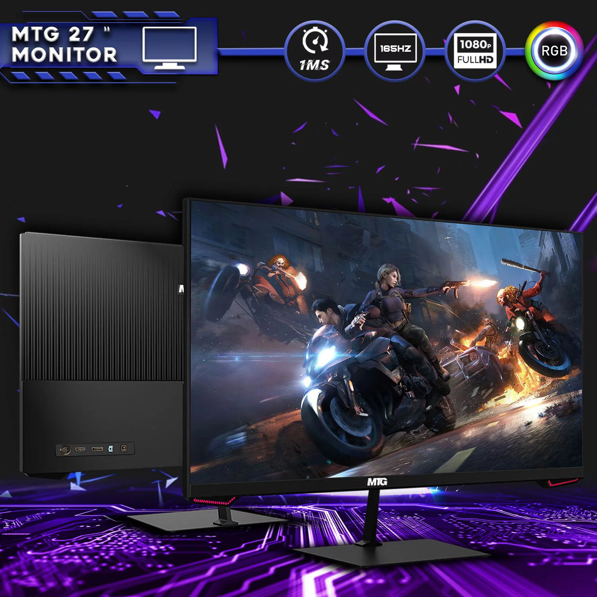 32GB RAM 1TB SSD 4TB HDD Intel i7 6th Gen GT 1030 27 Inch 165hz Gaming Monitor Refurbished Desktop PC J4799
