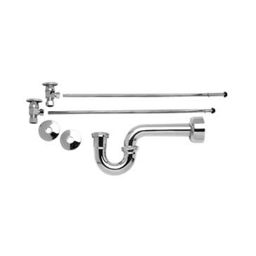 Satin Gold Lavatory Supply Kit with Brass Oval Handle C629176