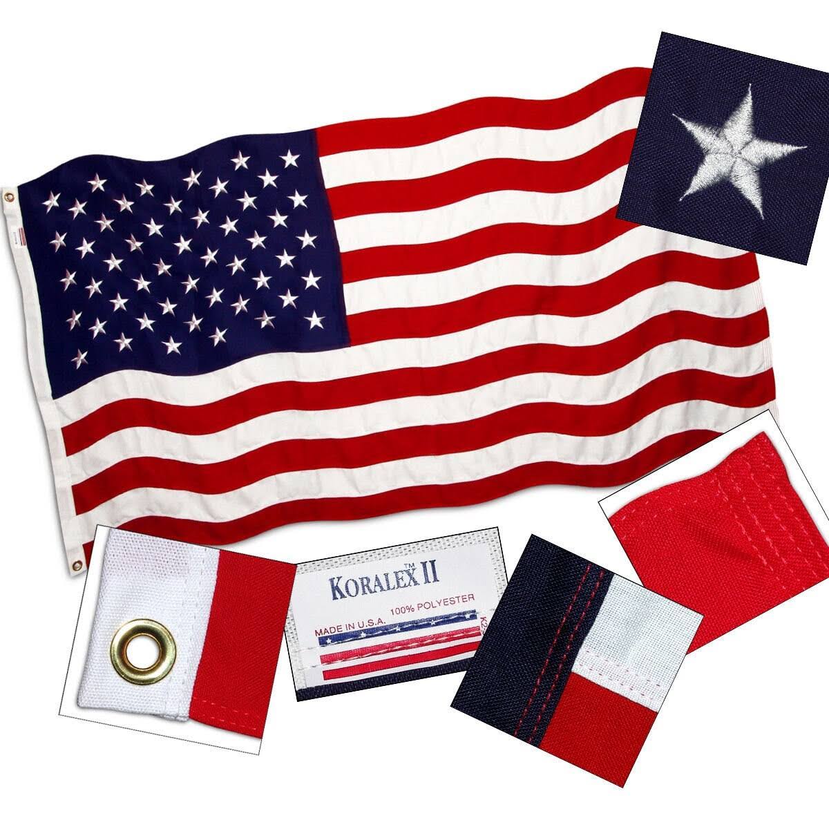 American Flag 5ft x 9.5ft 2-Ply Sewn Polyester V558255