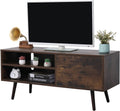 Mid-Century TV Console Table up to 42 Inch Rustic Brown K492451