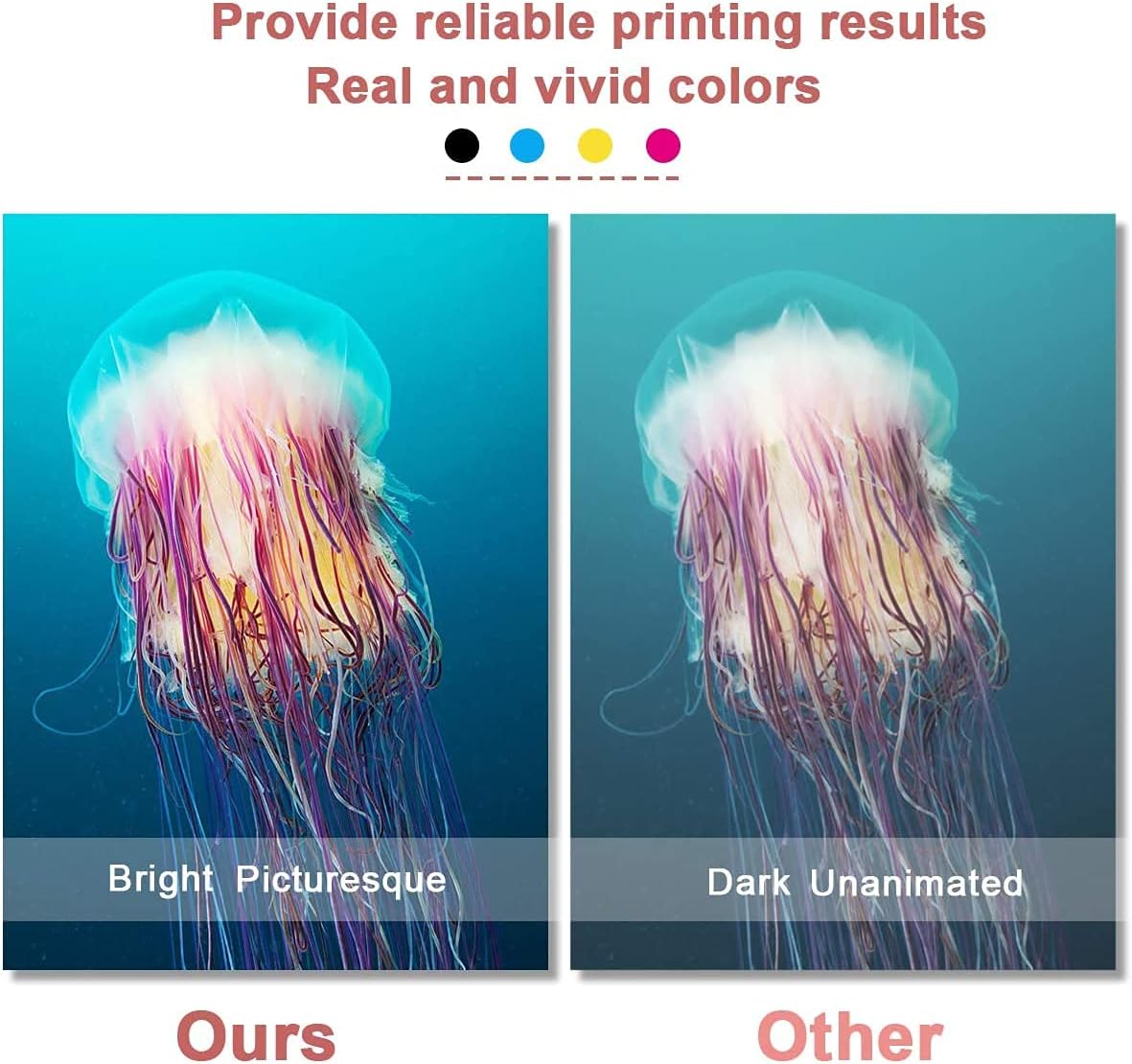 4 Pack Remanufactured Ink Cartridge 2 Black 2 Tri-Color D415