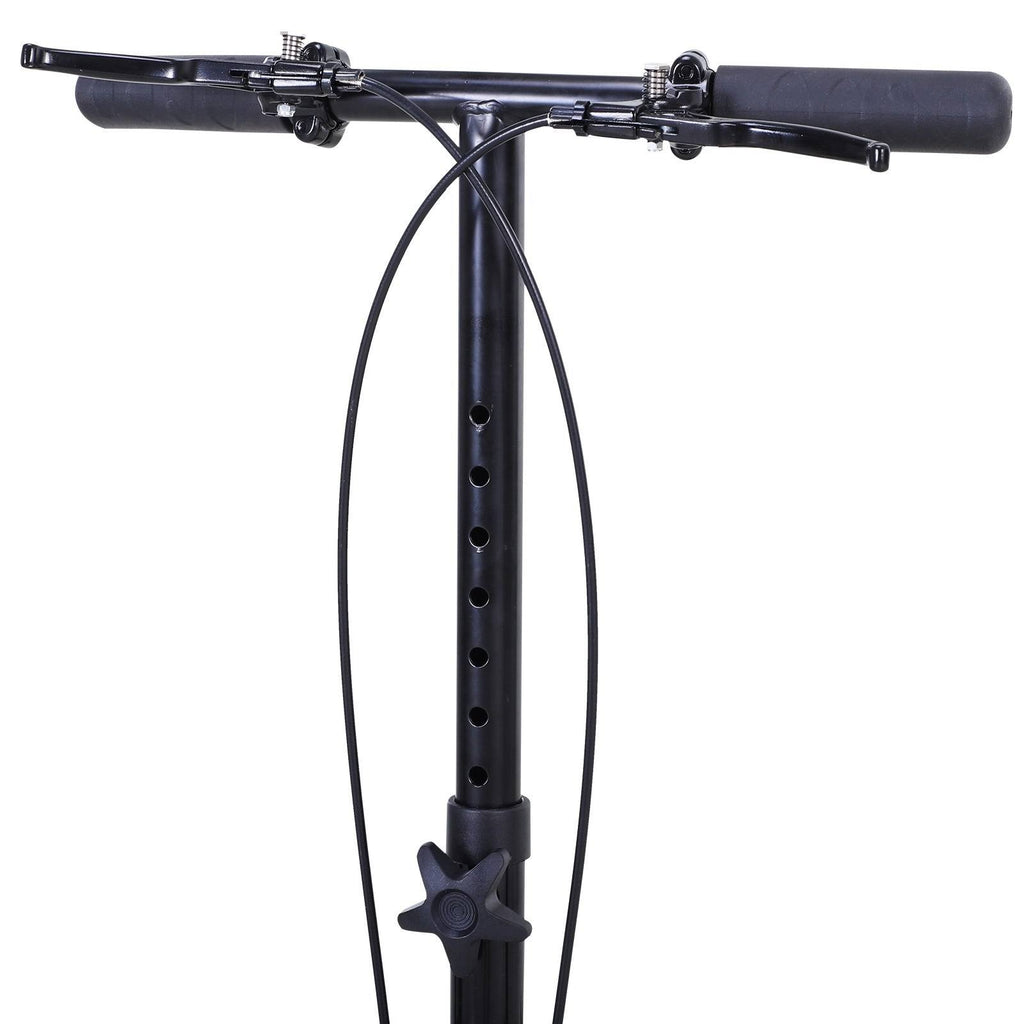 Black Foldable Knee Walker Scooter with Basket T4392