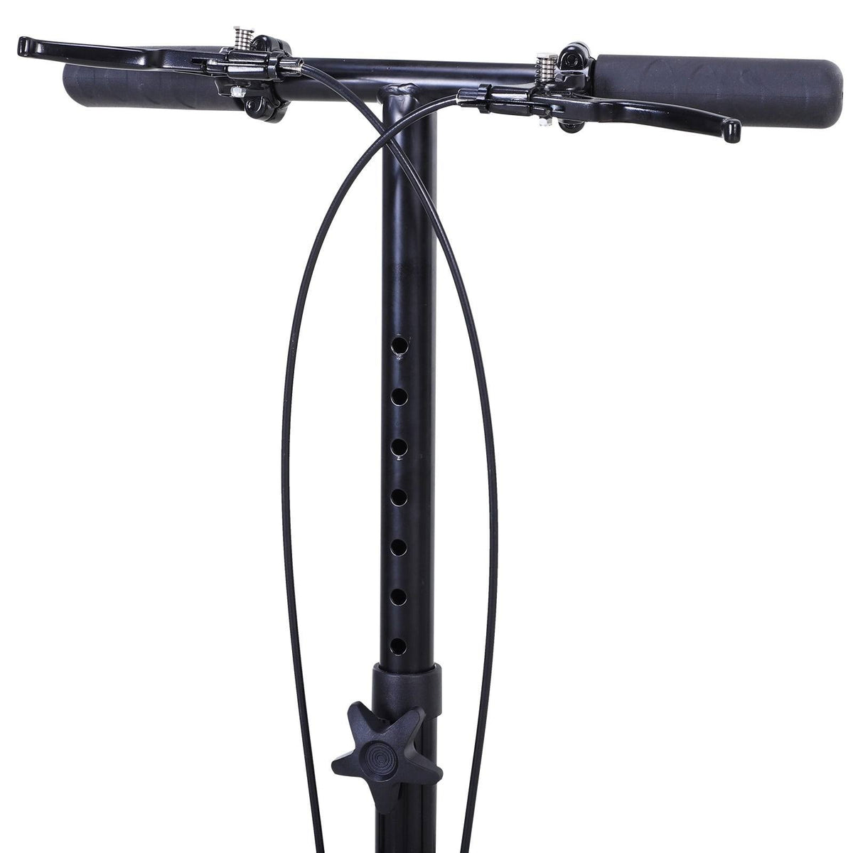 Black Foldable Knee Walker Scooter with Basket T4392