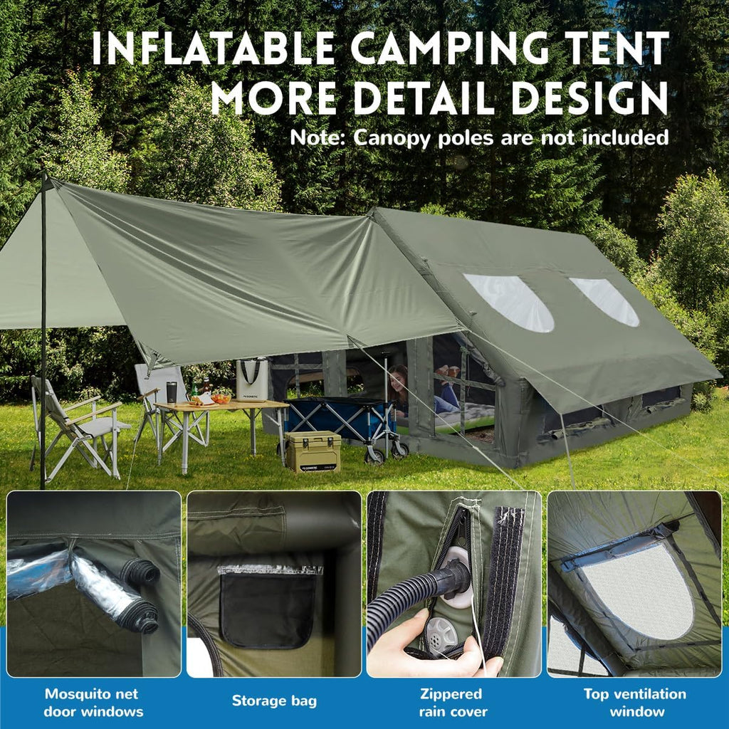 Inflatable Camping Tent with Pump, 4 Season, Waterproof K4390