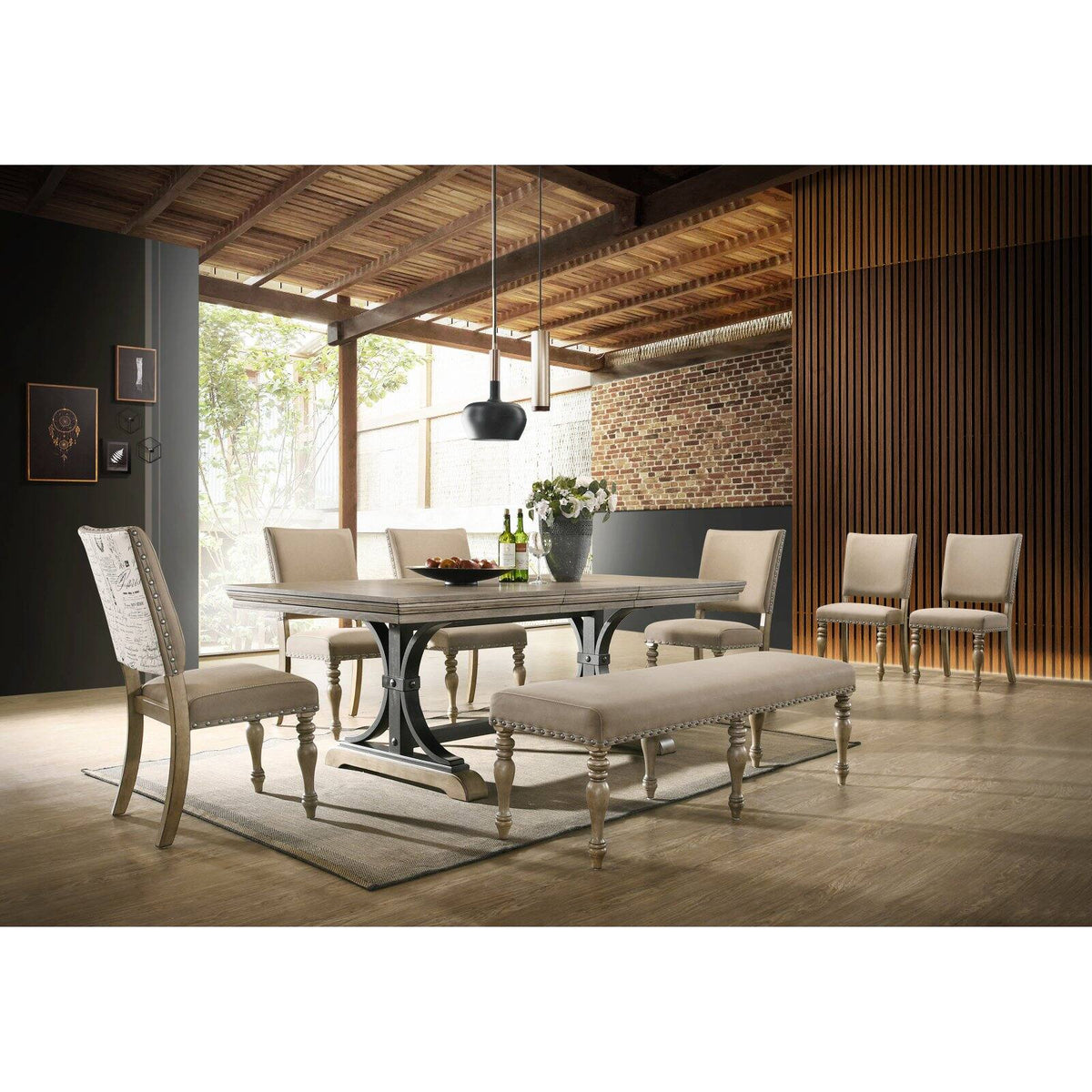 8-Piece Driftwood Dining Set T81117