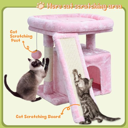 Light Grey Cat Tree with Scratching Post and Perch L1635