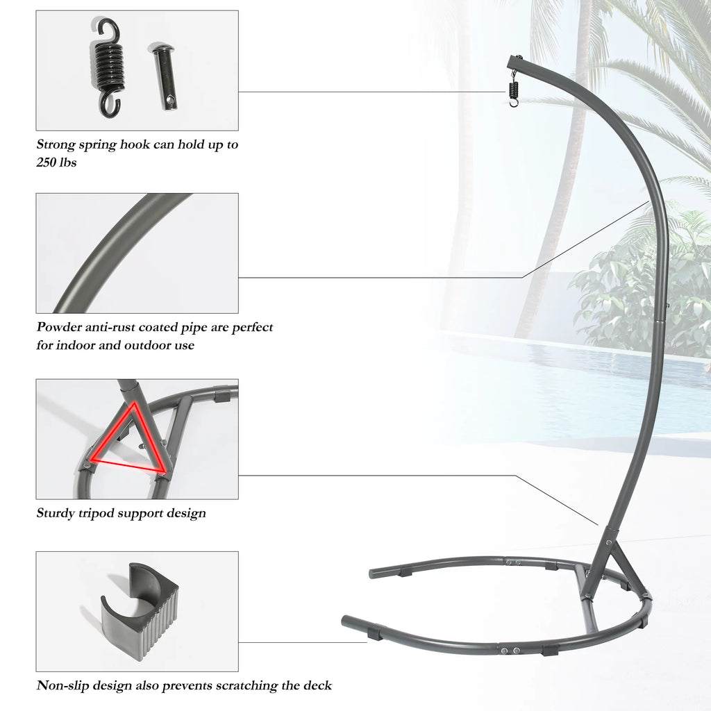 Egg Chair Stand Hanging Hammock Swing Chair C-Stand V64449