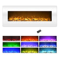 50-inch Wall Mounted Electric Fireplace with Remote White A156