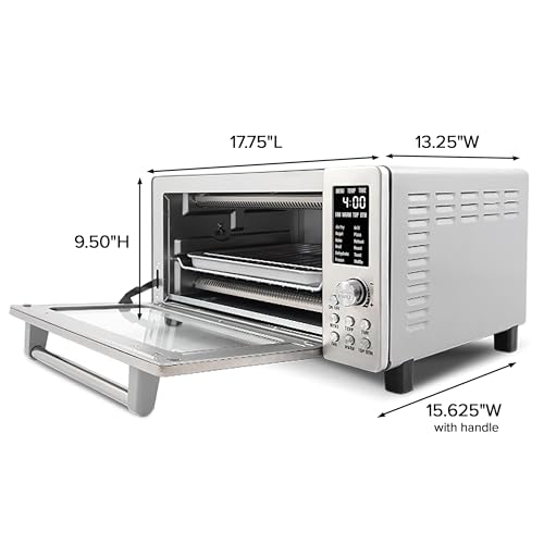 10-in-1 Air Fryer Toaster Oven, 21-Qt Stainless Steel B486109