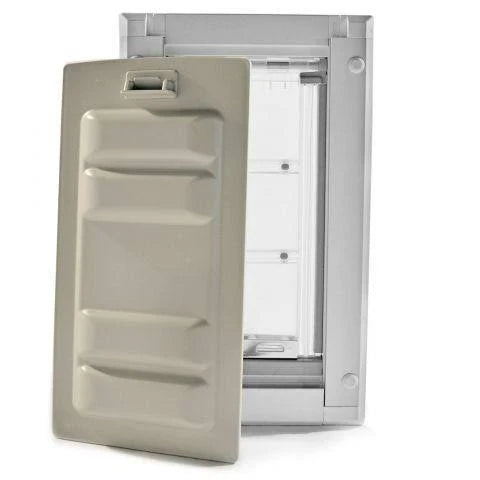 White Wall Mount Pet Door Medium Single Flap R415