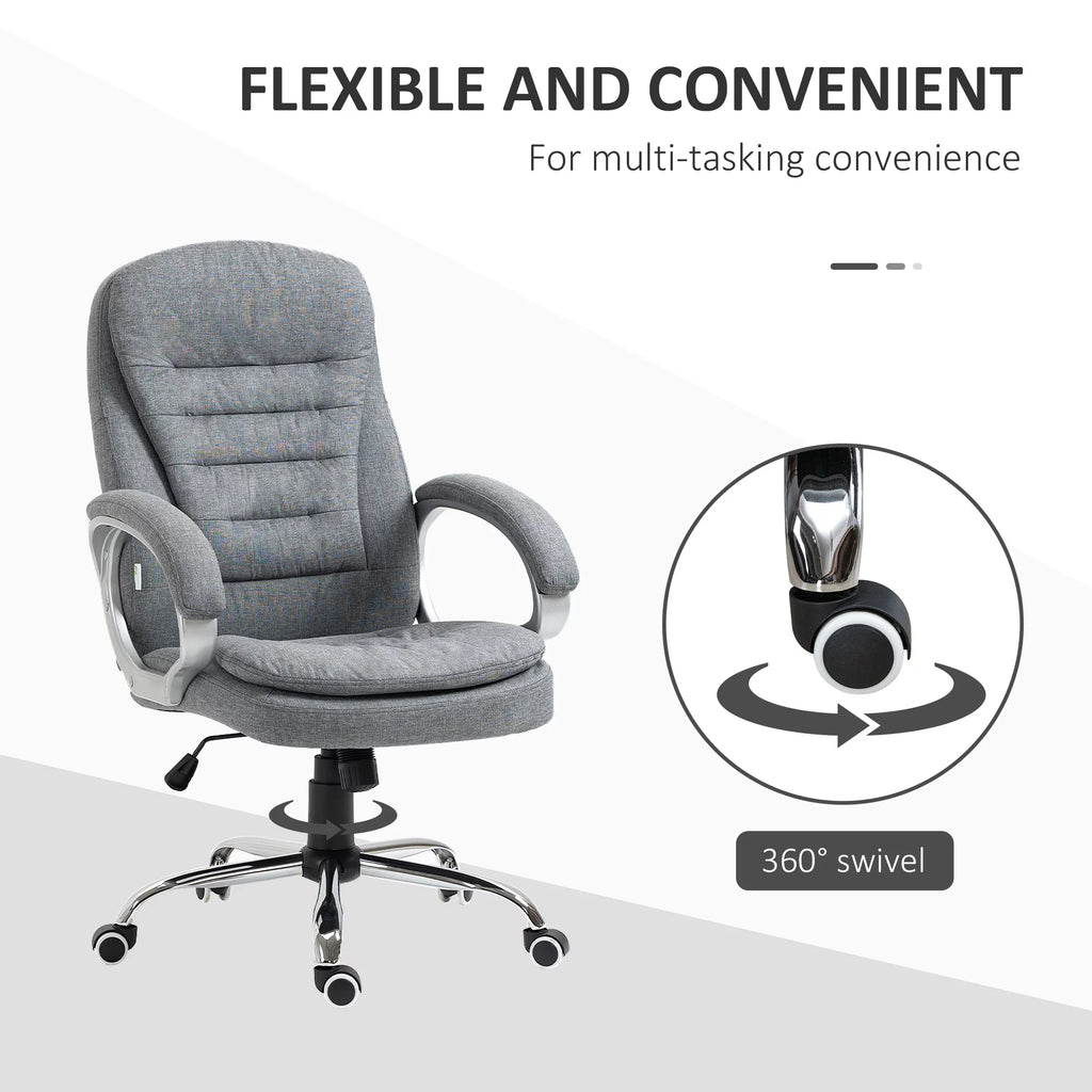 Grey Executive Chair with Adjustable Height V7604