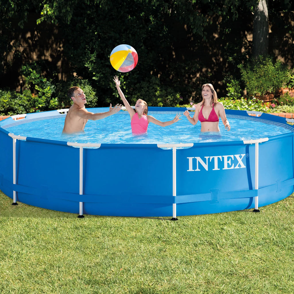 12 x 30 Metal Frame Set Swimming Pool with Filter Pump N65775