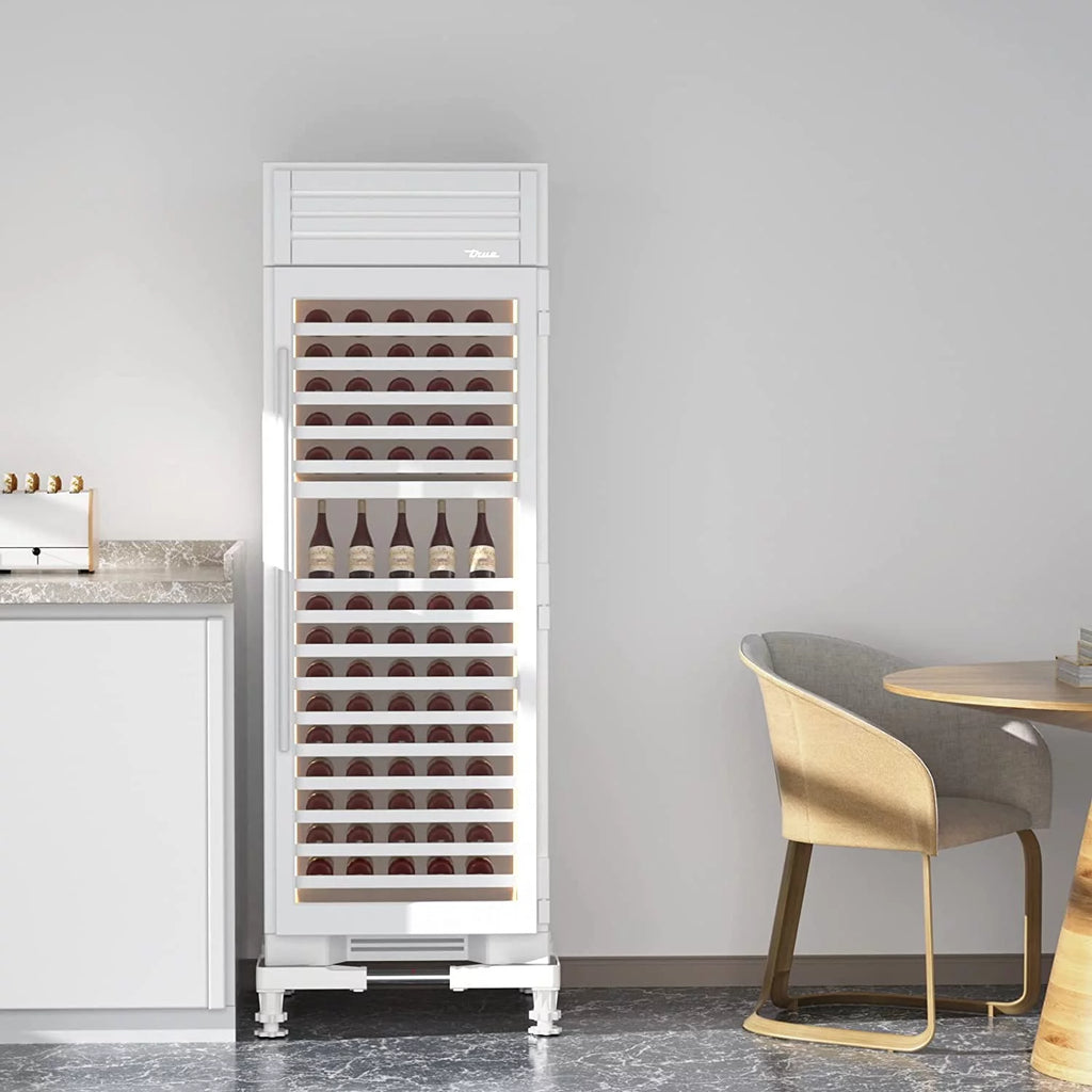 Adjustable Mini Fridge Stand with 4 Heavy Duty Feet White F563