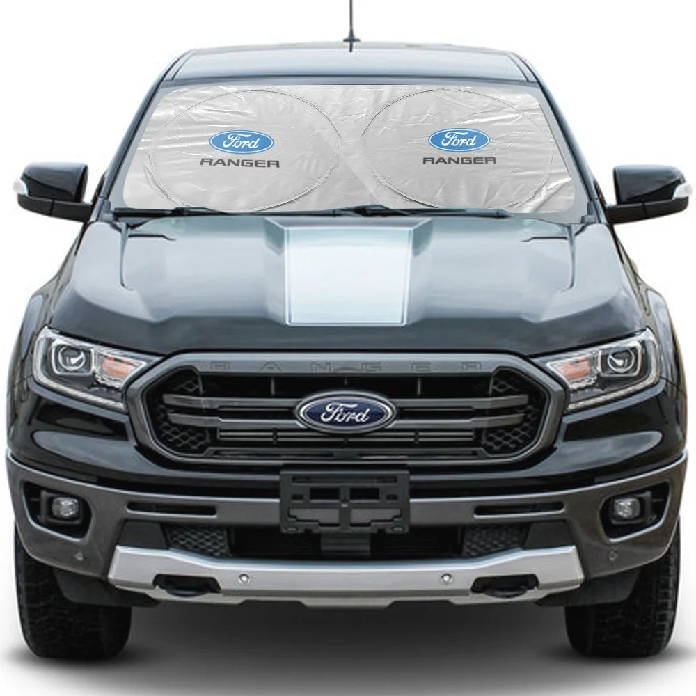 Silver Reflective Fabric Windshield Sun Shade T534