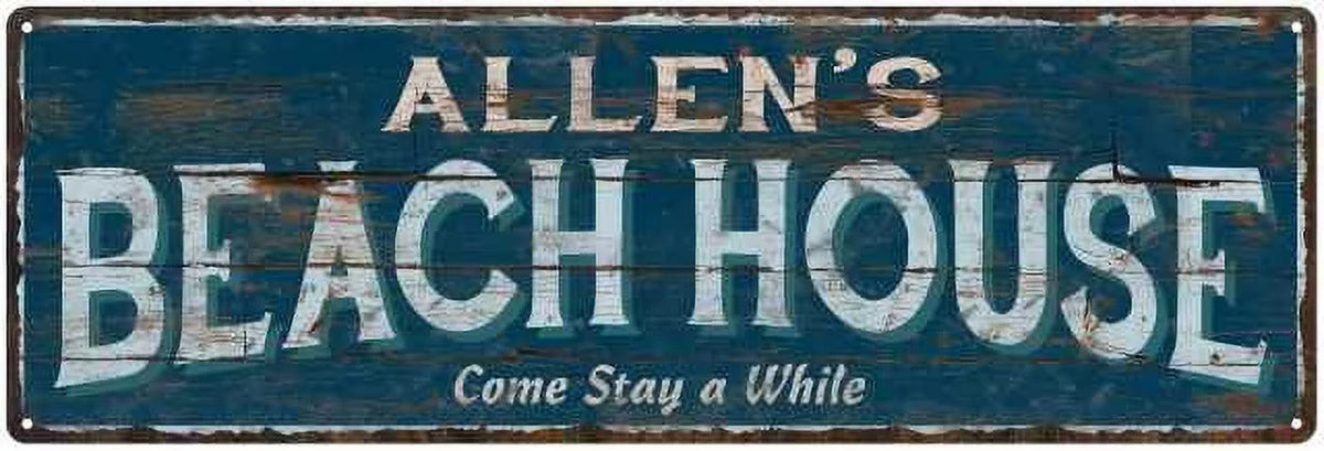 Blue Rustic Cabin Home Decor 6x18 Metal E73166