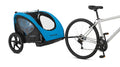 Foldable Bike Trailer, 2 Passengers, Blue / Black C249