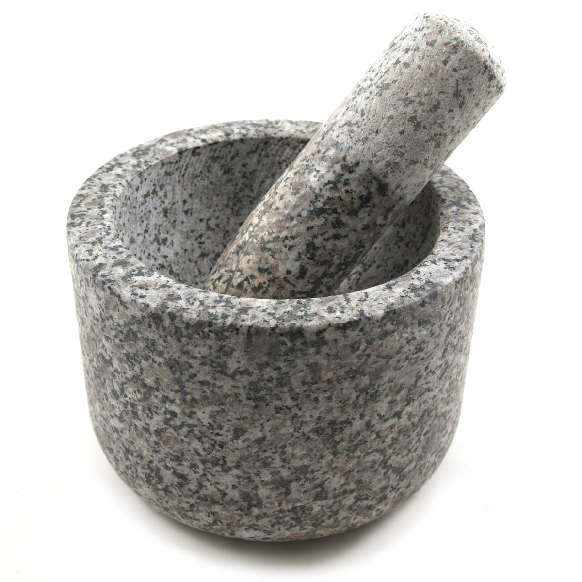 Gray Polished Granite Mortar and Pestle K8710