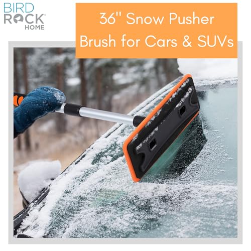 55" Extendable Snow Brush with 14" Foam Head & Detachable Scraper P425