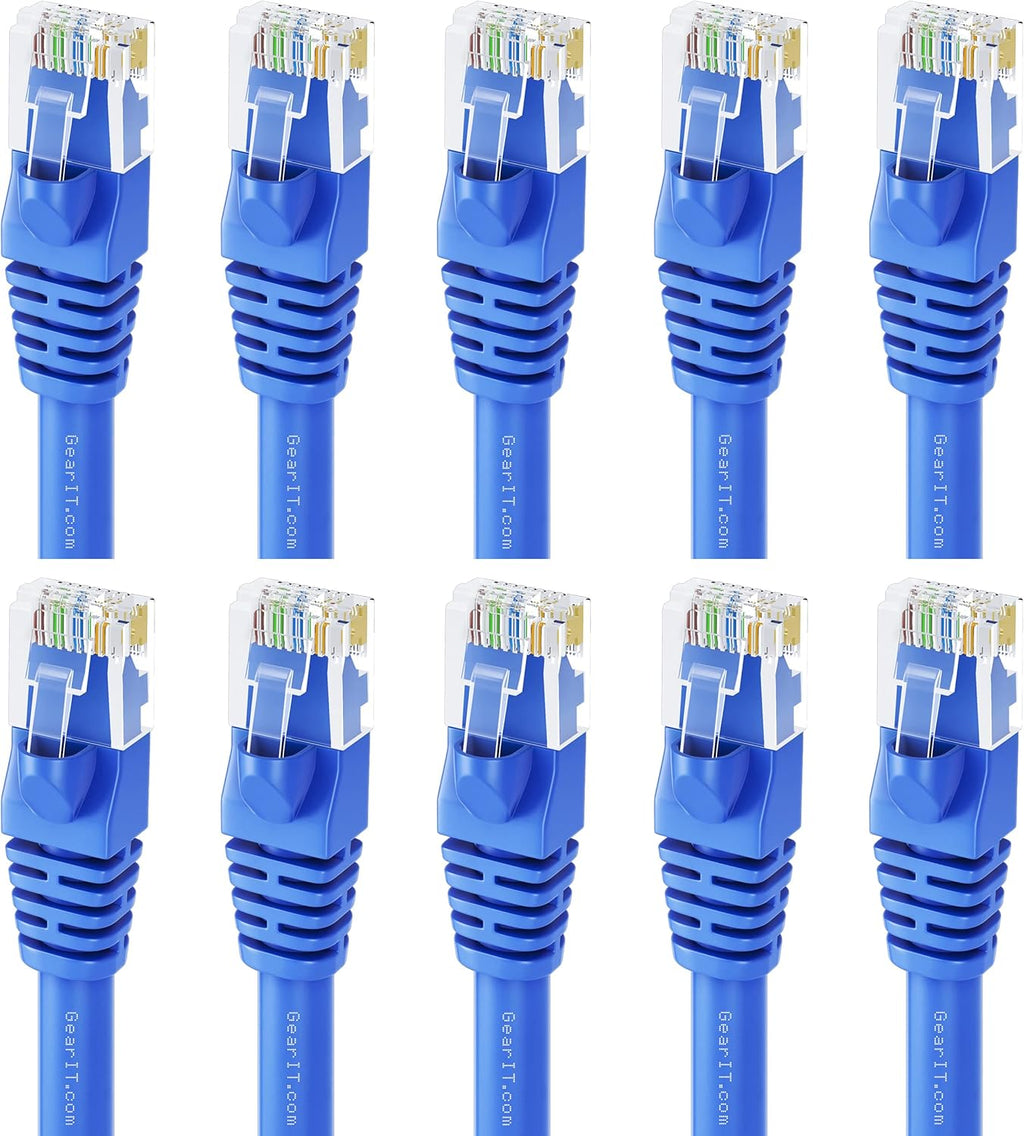 Cat 6 Ethernet Cable 100 ft 5-Pack Blue D38757